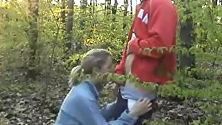 blonde couples first time on cam fucking in forrest - csm