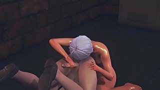 Yaoi Femboy - Two Friends fucking in an abandoned factory Part 2