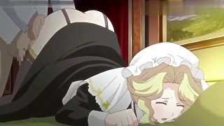 blond hair babe hair lady maid anime hentai