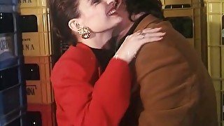 Incredibly hot brunette bitch fucks extremely horny man