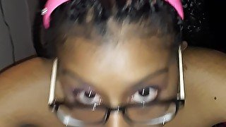 Ebony Hot pink lipstick best BJ on pornhub #BWC#SloppyHead