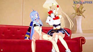 Neige Hausen and Suzuka-Hime have intense futanari sex - SRW OG Saga: Endless Frontier Hentai