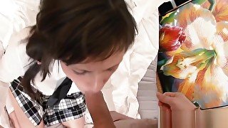 teen 18+ gets face creamed