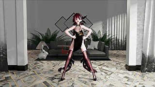 Li Sushang Hentai Honkai Impact Bass Knight Mmd Undress Dance Black Wicks Color Edit Smixix