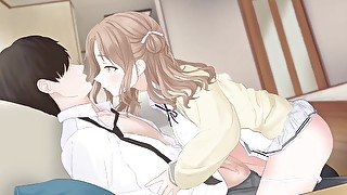 Cartoon Student Ichikawa Hinana Rides Cock And Gets Creampie