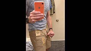 Jerking off in the locker room and cumming in my shoe.