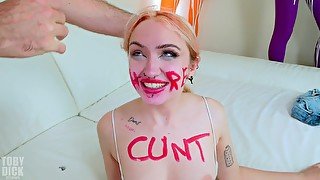 Kitty Marie - PISS WHORE CUNT degraded by old man - PissVids