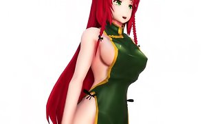 [Touhou MMD] Hong Meiling Sexy China Dress