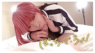 【Bocchi the Rock】💖 Hiroi Kikuri Cosplayer gets fucked, Japanese Crossdresser Femboy Anime Cosplay 2