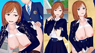 【エロゲーコイカツ！】呪術廻戦 釘崎野薔薇 3DCG巨乳アニメ動画[Hentai Game Koikatsu! Jujutsu Kaisen Nobara Kugisaki(Anime 3DCG