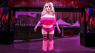 X Cup Pink Tube Top Rave Doll