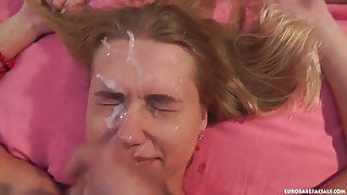 Angry blowjob huge facial teenie