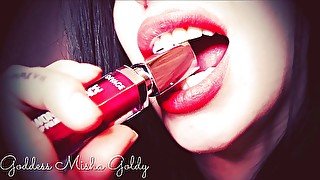 Grow your addiction to my big red lips! I know you are in lust with my hot mouth!