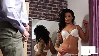 Tattooed Milf Humiliating Tugging Guy