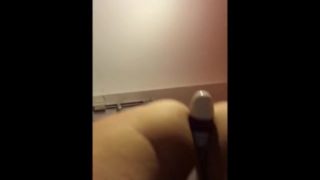 Vibrator in the ass while pussy rubbing till  cum