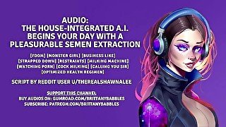 Audio: The house-integrated A.I. begins your day with a pleasurable semen extraction