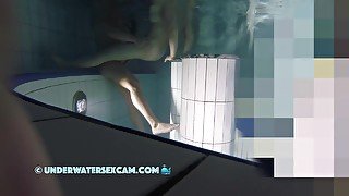 Hot Couple Has Underwater Sex In A Corner