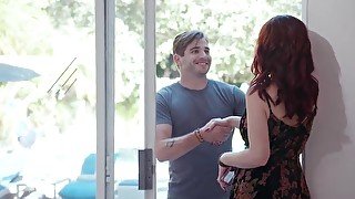 Red-haired MILF cheats on husband with a new pool boy