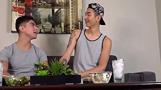 Masked Dude Seduces Skinny Asian Twink