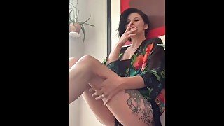 Sensual Smoking And Masturbation w/music