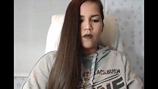 Cute Colombian Striptease and Hairplay Long Hair Hair