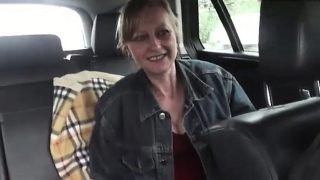 Busty czech MILF fucks hard with horny taxi driver