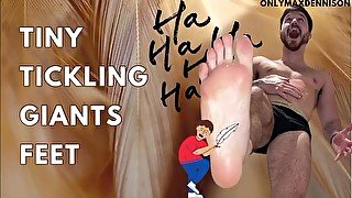 Macrophilia - tiny tickling giants feet