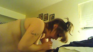 My first homemade video getting a blowjob