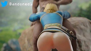 Princess Zelda Sucking A Big Black Cock