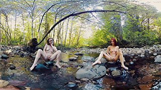 Ana Molly & Belle in Ana Molly & Belle Mutual Masturbation Outdoors - YanksVR