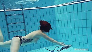 Big Tits Katrin Bouncing And Floating Underwater