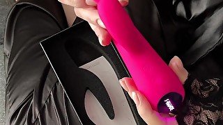 Wow! This is my new sex toy - silicone G spot rabbit vibrato. I think we will become friends with him!