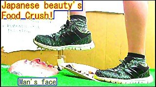 Food crush by Japanese beauty's sneaker!