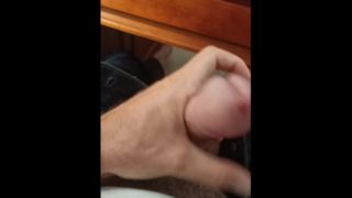 Horny man masturbates with cumshot