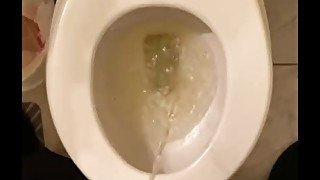 POV Uncut cock morning piss