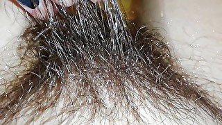 Super hairy bush hairy pussy fetish video underwater close up