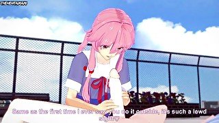 Yuno Gasai Stalks You To School Rooftop Uncensored Hentai