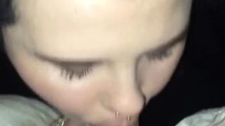 Small tit latina gives a POV blowjob