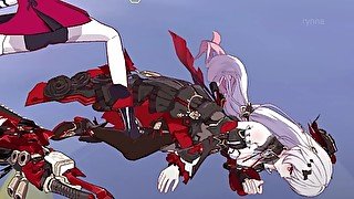 Lunar Vow: Crimson Love Theresa ryona - Honkai Impact 3rd