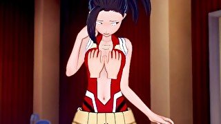 {My Hero Academia} Sexy Slut Momo Yaoyorozu can't get enough cum {コイカツ!/3D Hentai}