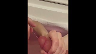 Masturbating in BATHTUB, Soaking in my own CUM!