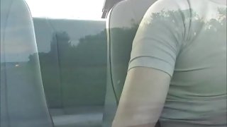 Cutie masturbates in a taxi