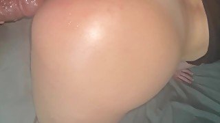 Thick fit white girl gets fucked by BBC roommate