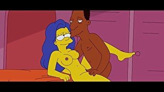 Marge Simpson Bangs Carl!