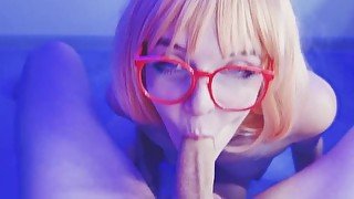 Cute cosplay girl KURIYAMA MIRAI gives hot and quick blowjob💦💦🍆The guy cums in her mouth💦🍆