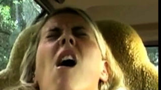 Blonde Car Masturbate