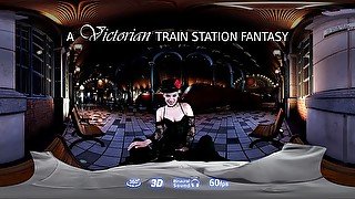 Bobbi Dylan In A Victorian Train Station Fantasy - 360 Hardcore