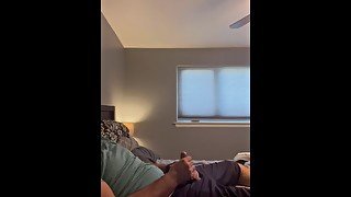 Thick bearded husband jerks off for his wife, Part 1 of 5 - Getting hard