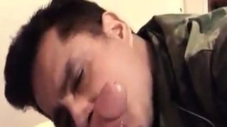 Young Military Boy Sucking Cock Eating Cums in Naval Base