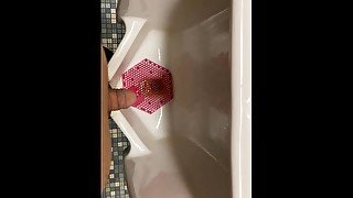 Pissing in Public Urinal -st